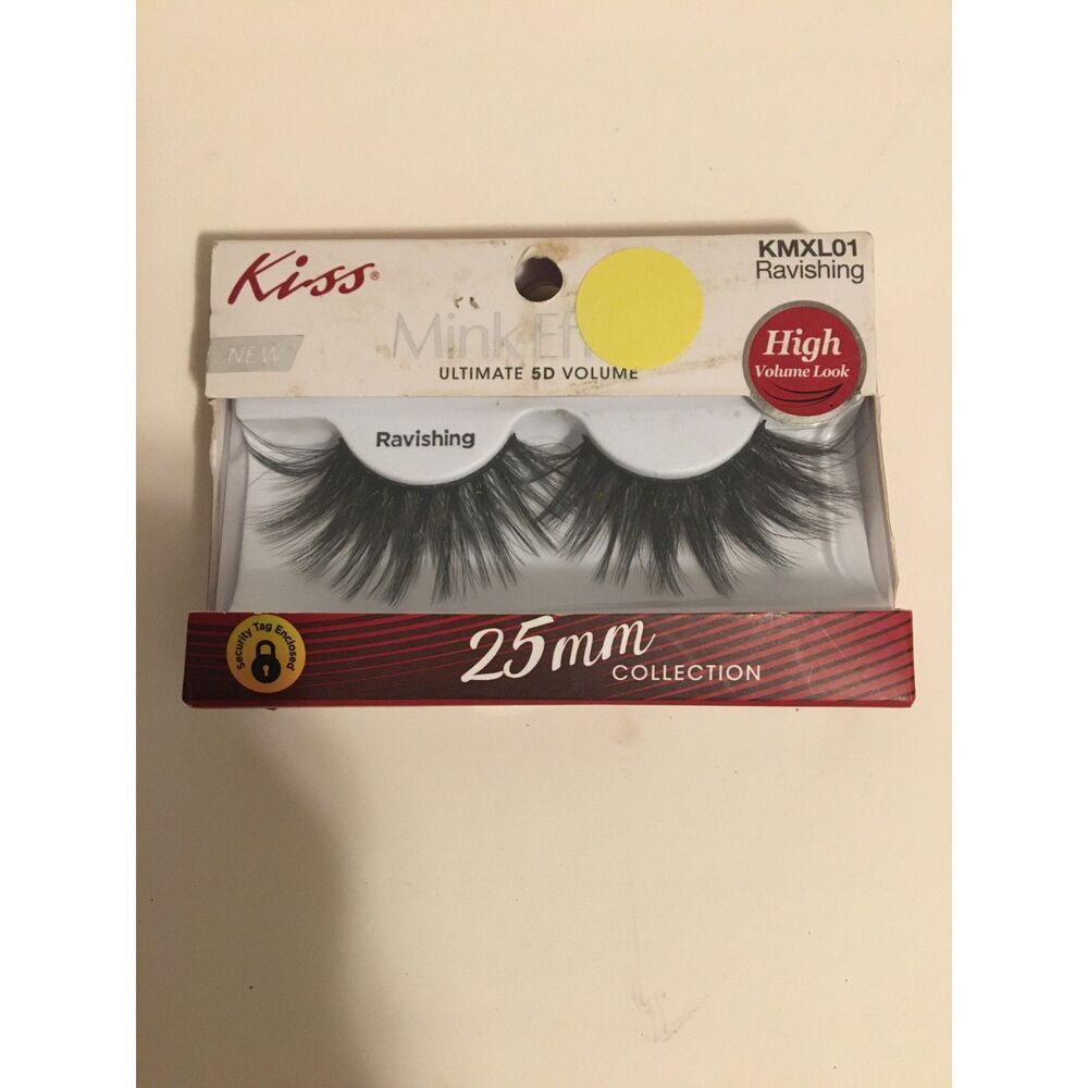 Kiss Mink Effect Ultimate 5D Volume Eye Lashes - Ravishing - Black